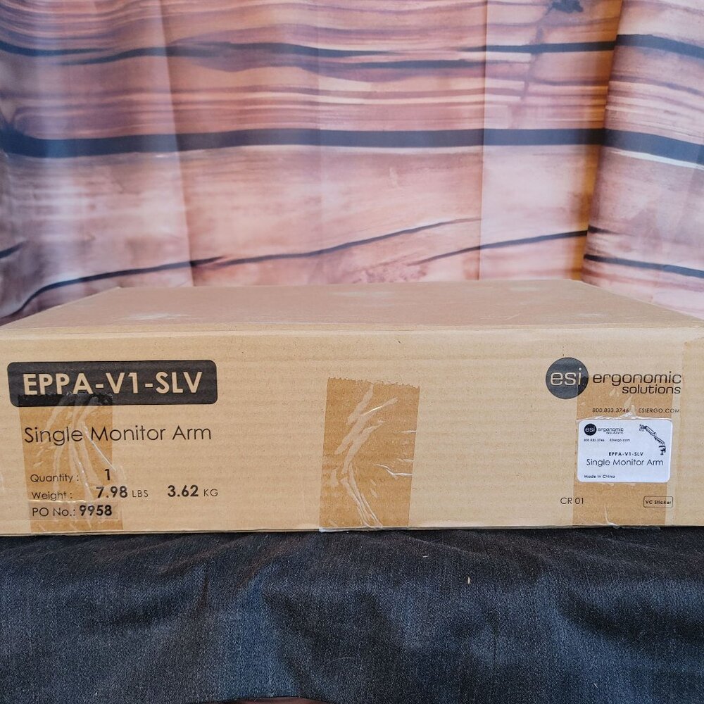 ESI Ergonomic Solutions Single VESA Monitor Arm Grey [EPPA-V1-SLV]